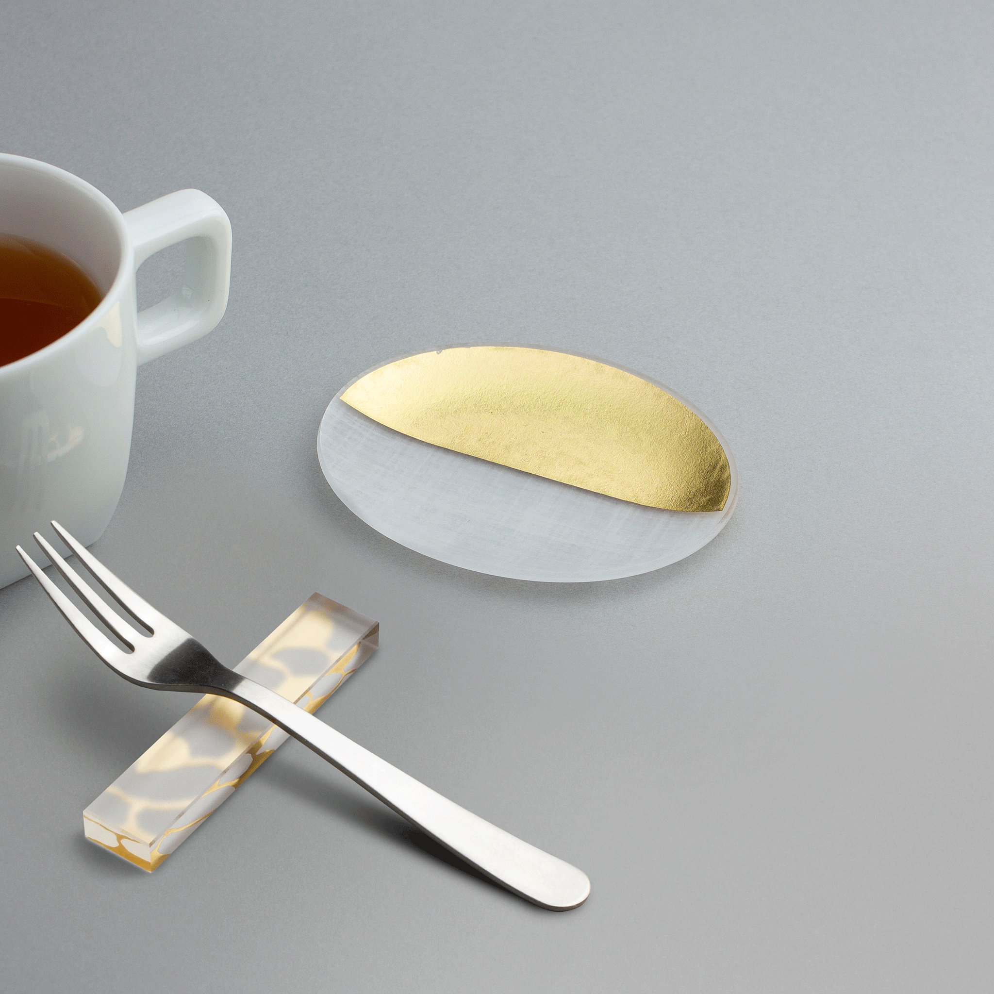 華やかで軽やかな箔のお皿3枚セット(月の満ち欠け)