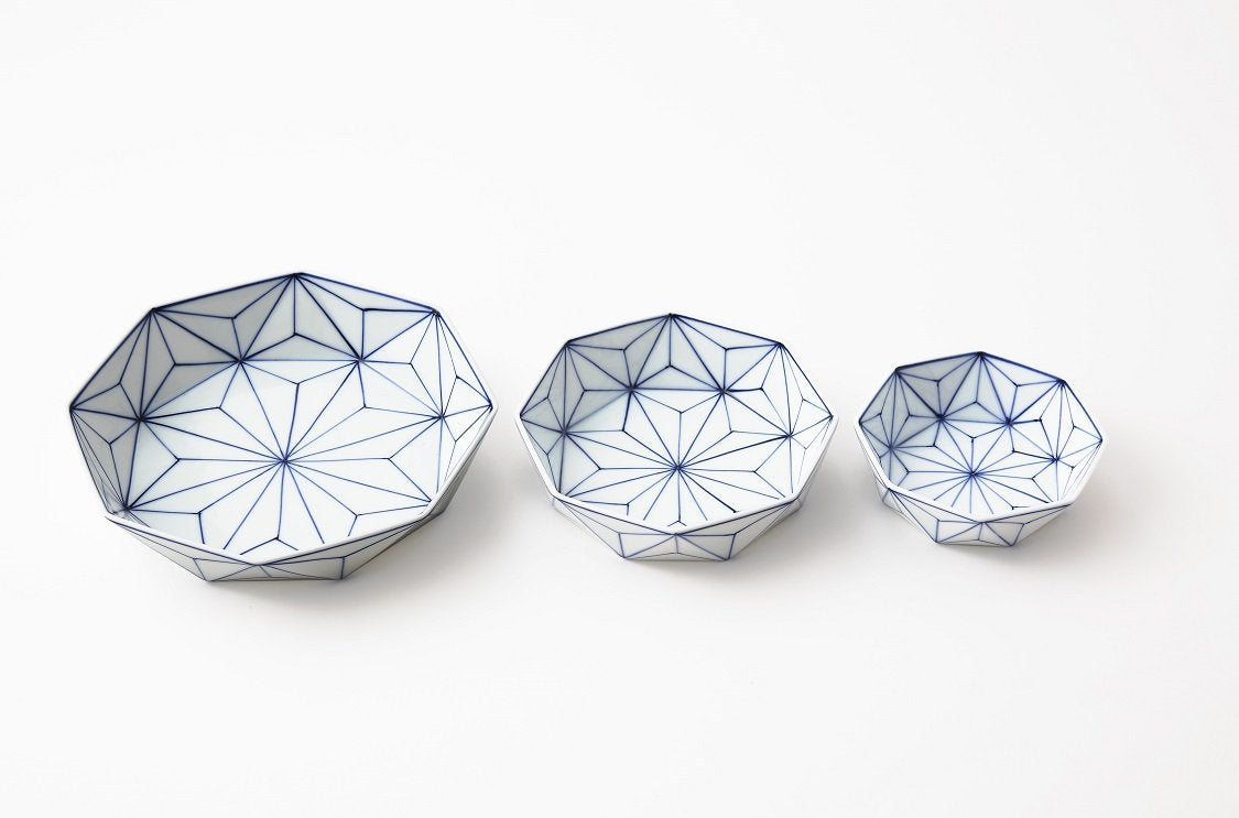 瀬戸染付 眞窯八角鉢