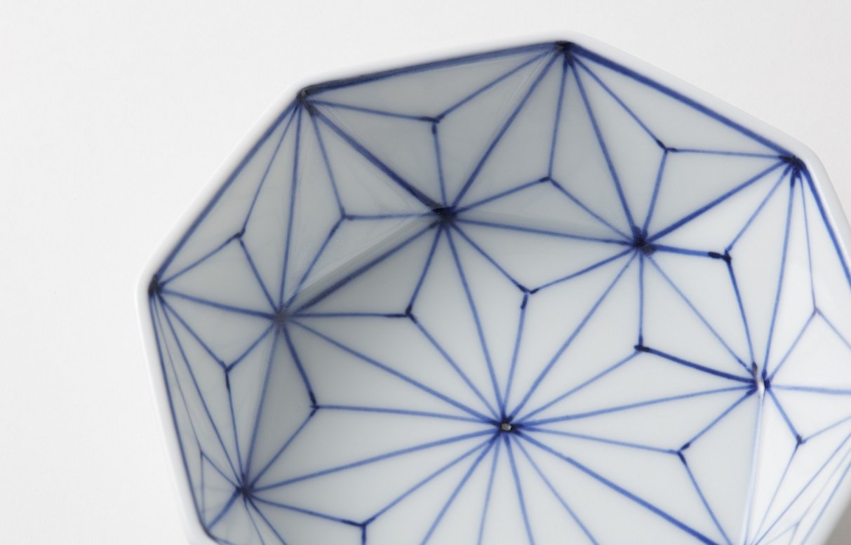 瀬戸染付 眞窯八角鉢