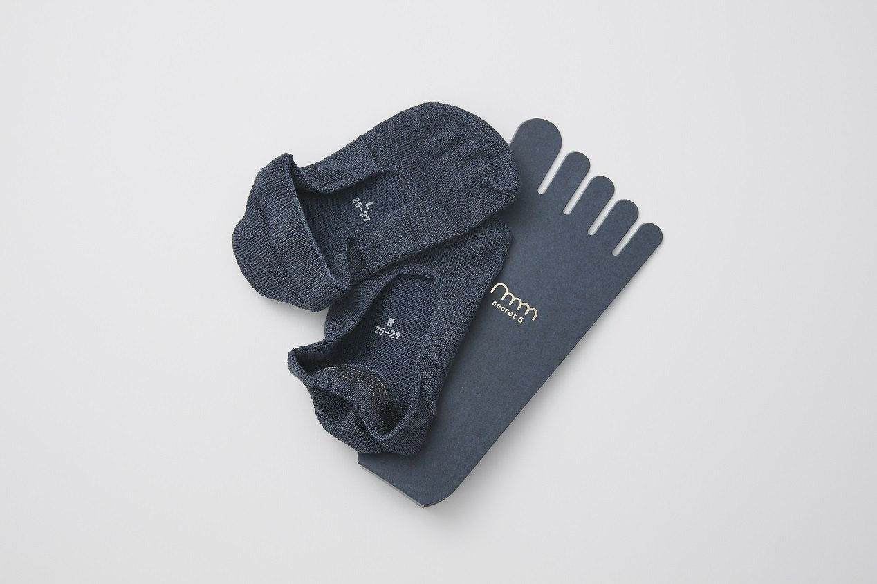 idē homme シークレット5本指ソックス(シルク)