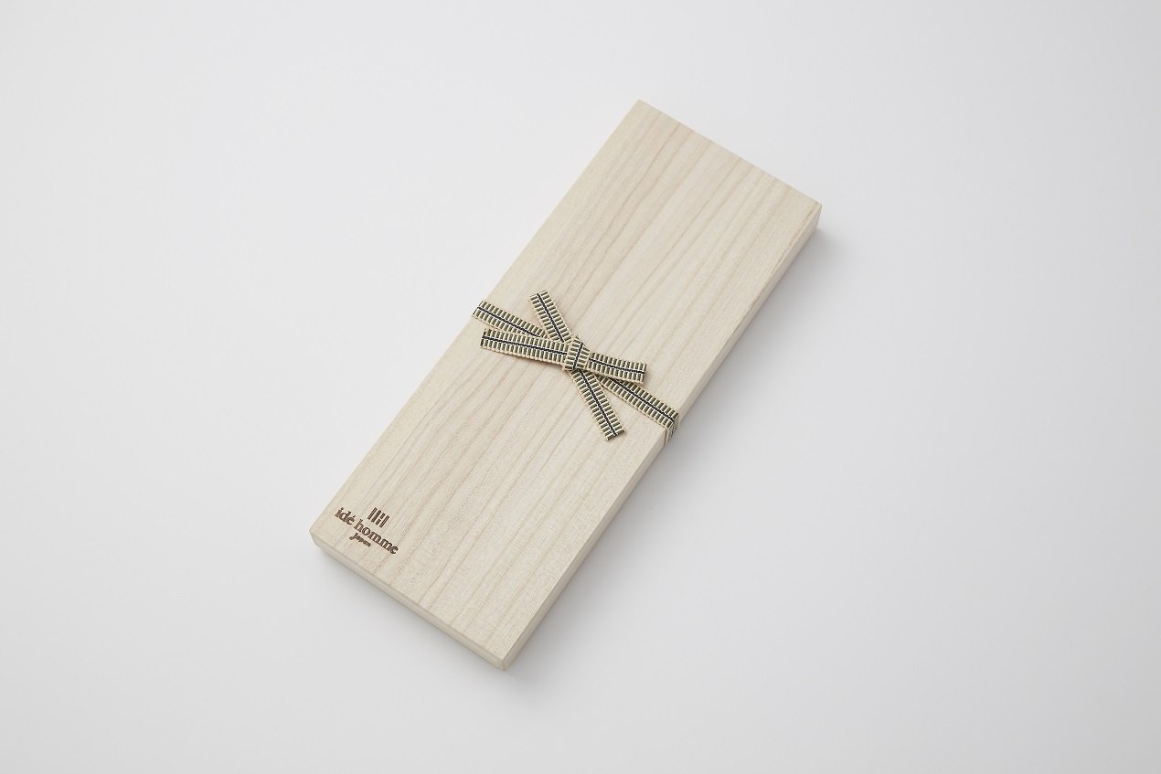 idē homme 超長綿「GIZA45」ソックス<桐箱入り2足セット>