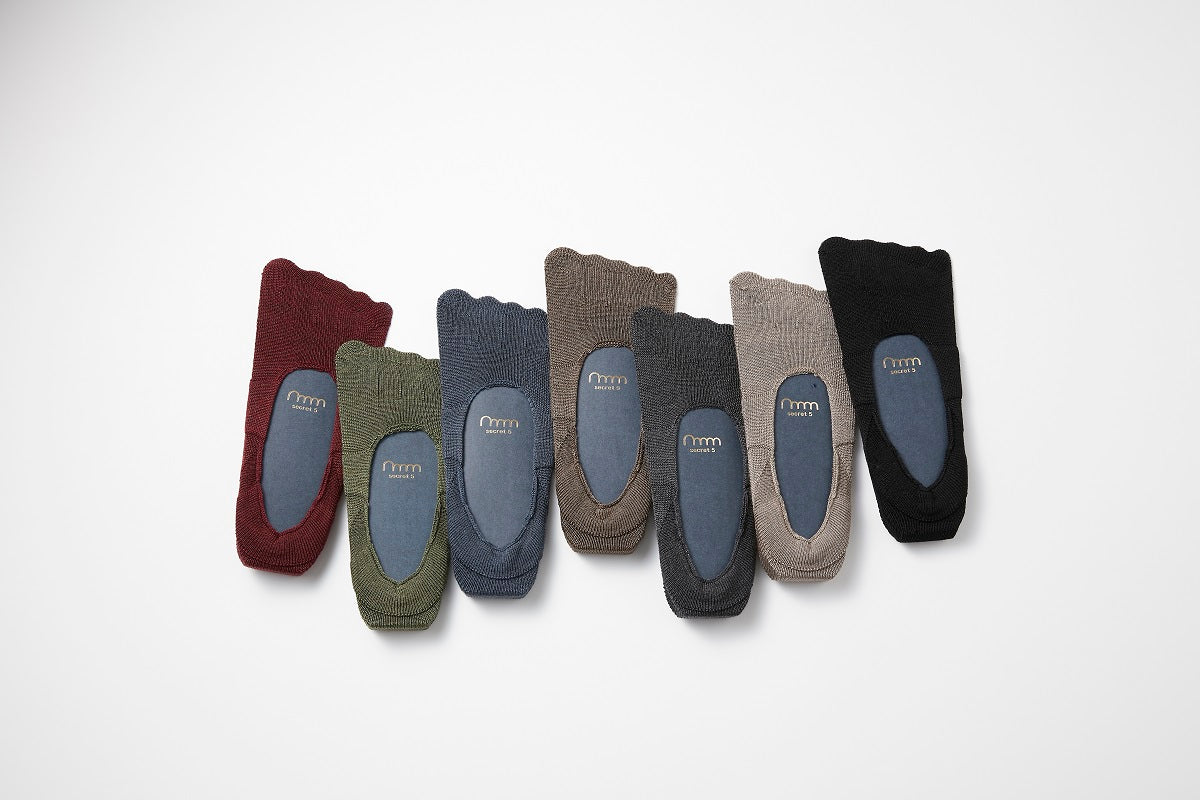 idē homme シークレット5本指ソックス(シルク)